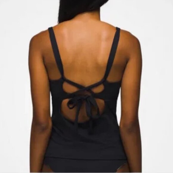 prAna Mallorca Tankini Top Size S | NWT | Black | UPF 50+ Eco Swim Top - Picture 2 of 2